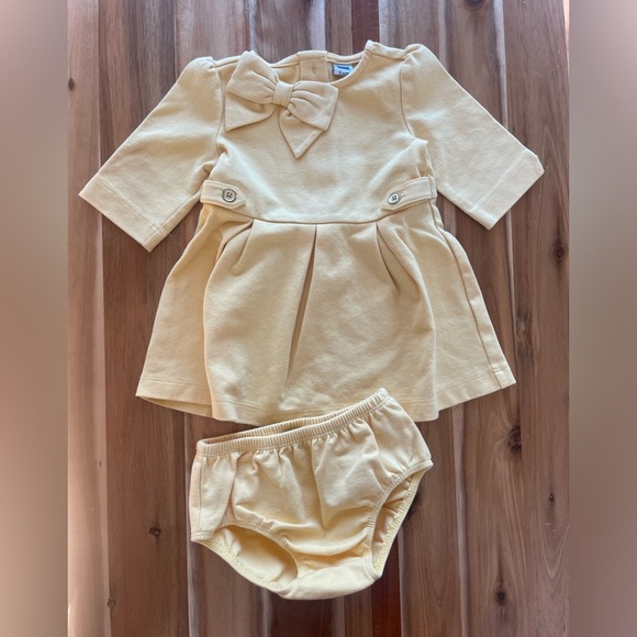 Janie and Jack Yellow Dress with Bow, size 6-12m - Picture 1 of 1